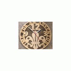 Cadre Horloge Scoute Clock Free DXF File