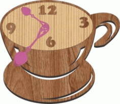 Cafe Clock For Laser Cut Plasma Free Vector File