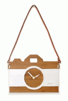 Camera Shaped Wall Clock Free Vector File