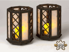 Candlestick Holder Layout For Laser Cutting Free Vector File
