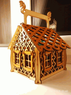 Candy House For Laser Cut Free Vector File