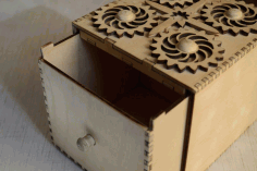 Candy Vault Wood Box With Secret Mechanical Lock Free Vector File