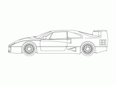 Car Logo Sticker Farrari Free DXF File