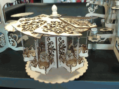 Carousel Layout For Laser Cut Free DXF File