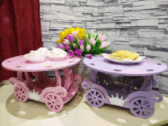 Carriage Cake Stand For Laser Cutting Free Vector File