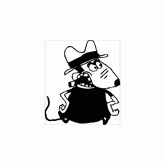 Cartoon Mouse Free DXF File