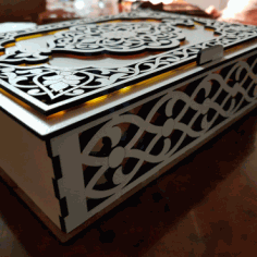Carved Box Layout For Laser Cut Free DXF File