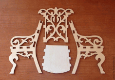 Carved Doll Chair Free Vector File, Free Vectors File
