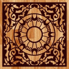 Carved Gift Box Pattern For Laser Cut Free DXF File