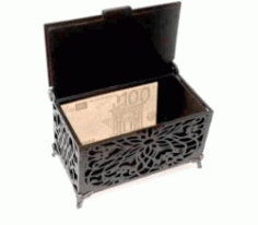 Carved Wooden Box Template For Laser Cut Cnc Free DXF File