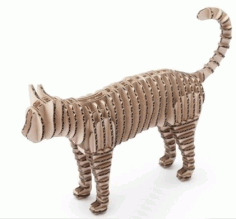 Cat 3d Puzzle Free DXF File