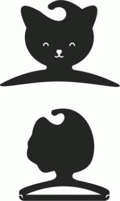 Cat Clothes Hangers For Laser Cut Cnc Free DXF File