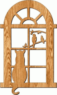 Cat Door Frame Partition For Laser Cut Plasma Free DXF File