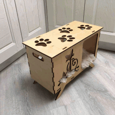 Cat House For Laser Cut Free Vector File