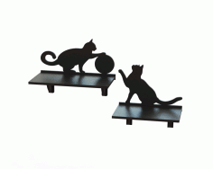 Cat Shelf For Laser Cutting Free Vector File