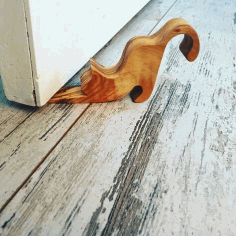 Cat Wooden Door Stop Wedge Cnc Cut Template For Laser Cut Free DXF File