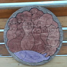 Cats Packing Puzzle For Laser Cut Free DXF File