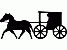 Cavalo Com Carroca Free DXF File