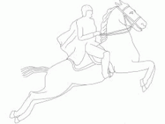 Cavalo Corrida Free DXF File