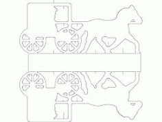 Cavalo E Carruagem Free DXF File