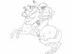 Cavalo E Soldado Free DXF File