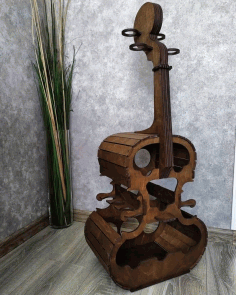 Cello Violin Minibar For Laser Cut Free Vector File