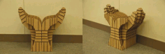 Chair Flower From Hands For Laser Cut Free Vector File