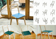 Chair Wood Laser Cut Free DXF File