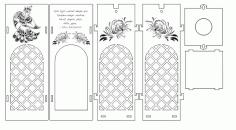 Champange Box Drawing For Laser Cutting Free Vector File