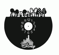 Chasiki Vinyl Record Wall Clock Laser Cutting Free Vector File