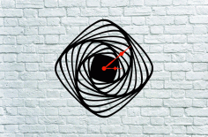 Chasy Spiral Clock Laser Cut Project Idea Free DXF File