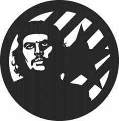 Chegevara Wall Clock Free DXF File