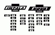 Chevy Logo Impala And Nova Free DXF File