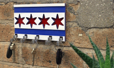 Chicago Flag Housekeeper Drawing Format For Laser Cut Free Vector File