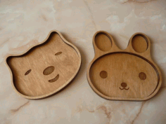 Children Plates Laser Engraved Free DXF File