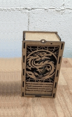 Chinese Dragon Bottle Packaging Box Laser Cut Template Free Vector File