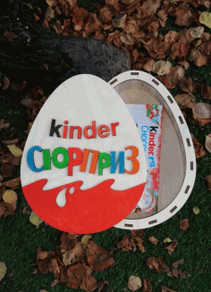 Chocolate Gift Box Kinder Surprise Egg Wooden Free Vector File