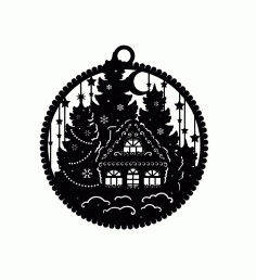 Christmas Ball Unique Christmas Decor Laser Cut Free Vector File, Free Vectors File