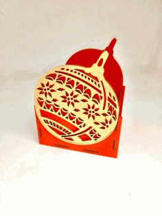 Christmas Ornament Shape Organizer Laser Cut Free Vector File, Free Vectors File