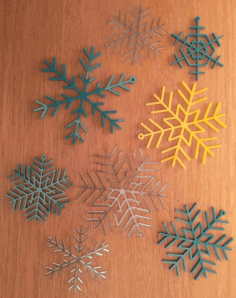 Christmas Snowflake Ornaments Laser Cut Free Vector File