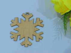 Christmas Snowflake Wooden Craft Blank Decoration Laser Cut Free Vector File