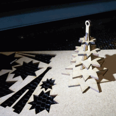 Christmas Tree Ornament Laser Cut Free Vector File