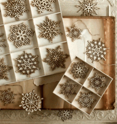 Christmas Tree Snowflakes Laser Cut Free Vector File