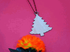 Christmas Tree Wooden Blank Shape Hanging Ornament Laser Cut Free Vector File