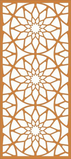 Circular Baffle Screen For Laser Cutting Free DXF File