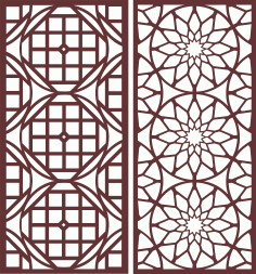 Circular Baffle Screen Set For Laser Cutting Free DXF File