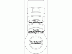 Circular Calender Clock Center Free DXF File