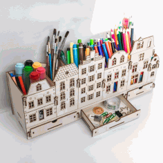 City Desk Organizer Storage Rack Drawers Free Vector File