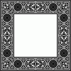 Classic Square Decorative Motifs For Laser Cut Cnc Free Vector File