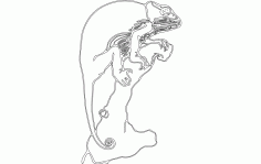 Climbing Lizard Free DXF File